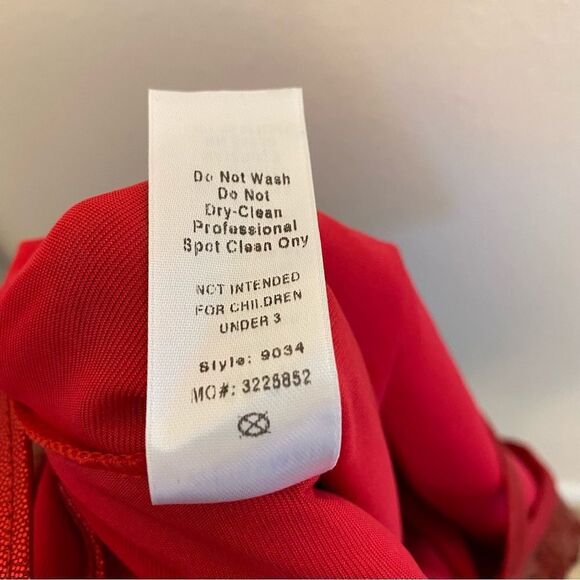 Weissman Dance dress red sequin fringe costume Queen Of The World 9034 MA - Picture 9 of 11